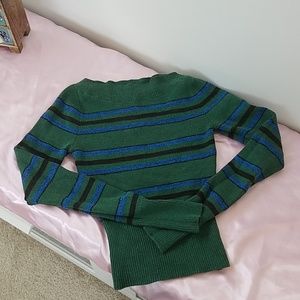 Free People boat neck striped sweater